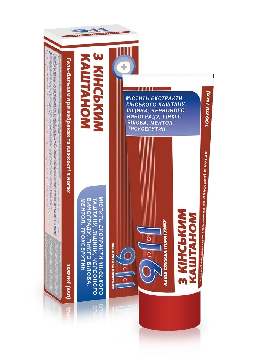911 Гель-бальзам із кінським каштаном 100 мл - Фото #1 911 Гель-бальзам із кінським каштаном 100 мл - Фото #1