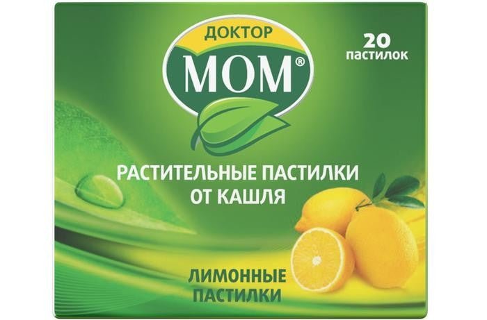 Доктор Мом пастилки от кашля Лимон 20 шт Доктор Мом пастилки от кашля Лимон 20 шт
