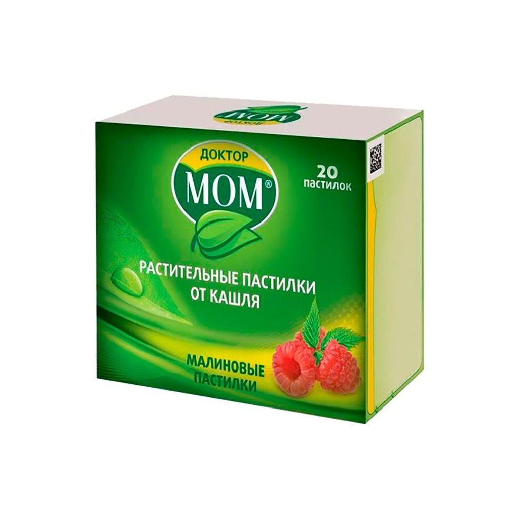 Доктор Мом пастилки от кашля Малина 20 шт Доктор Мом пастилки от кашля Малина 20 шт