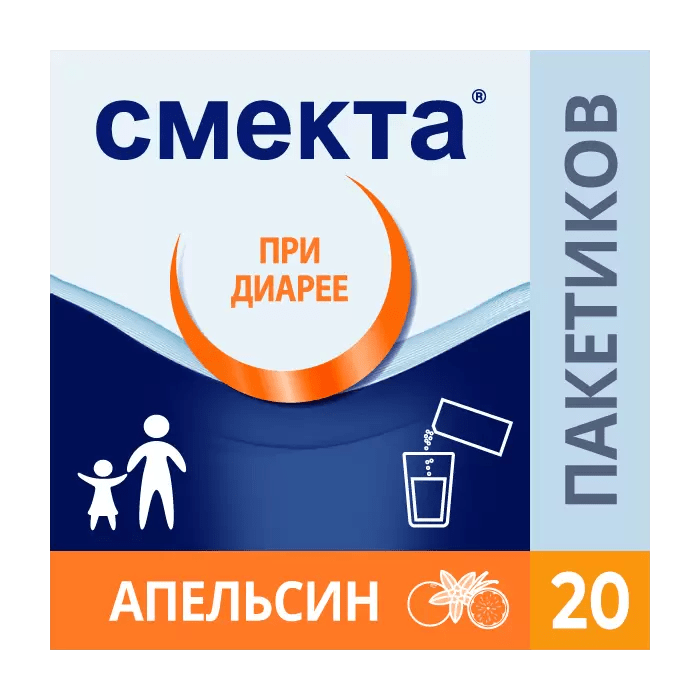 Smecta for adults and kids from 2 years Orange 20 sachets Smecta for adults and kids from 2 years Orange 20 sachets