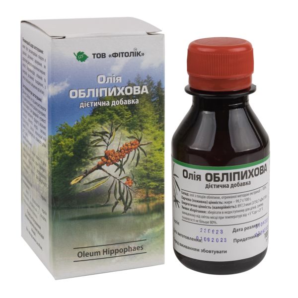 Sea buckthorn oil 100 ml - Облепиховое масло 100 мл - USA Apteka