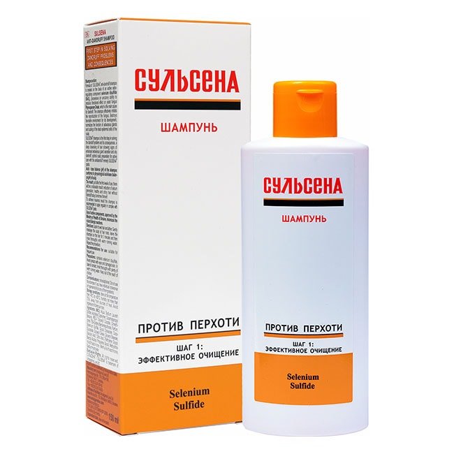 Sulsena anti-dandruff shampoo 150 ml (step 1) - Сульсена шампунь против перхоти 150 мл (шаг 1) -USA Apteka russian pharmacy