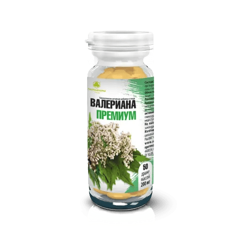 Valerian Premium 50 tabs 200 mg Valerian Premium 50 tabs 200 mg