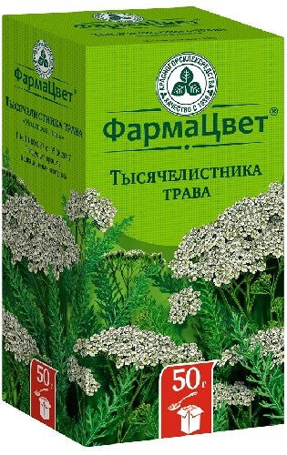 Yarrow flower herb (Tisyachalistnik) 50 gr - Тысячелистник 50 гр - USA Apteka