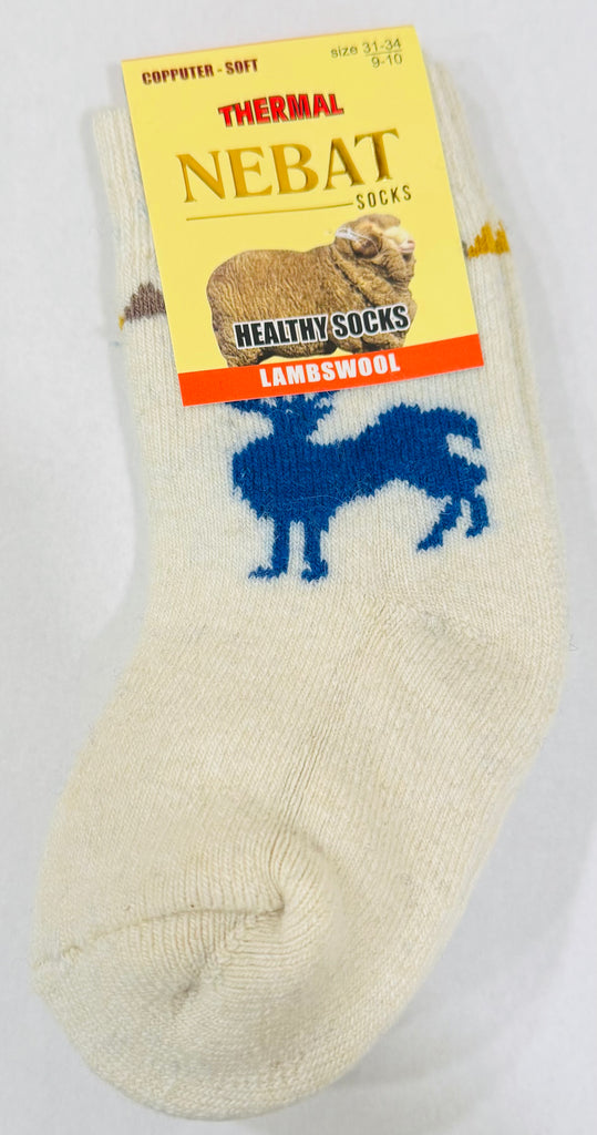 Lamb wool socks for children aged 3-6 years - Photo #3