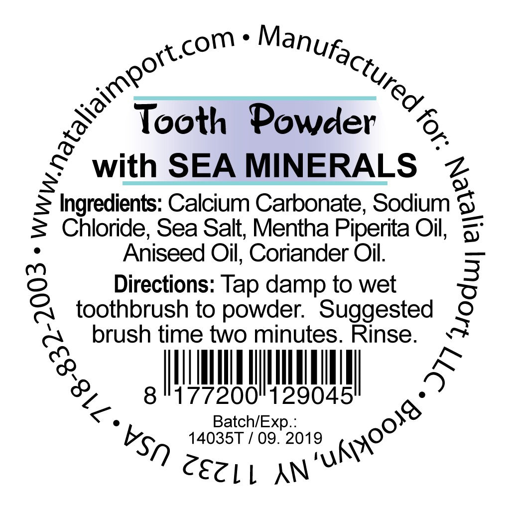 Tooth Powder Sea Minerals 40 gr - USA Apteka russian pharmacy