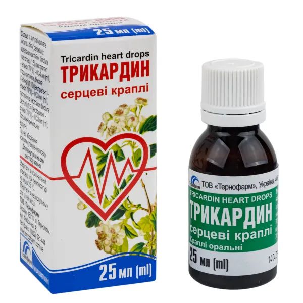 Трикардин сердечные капли 25 мл