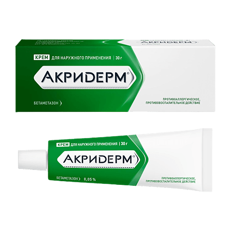 Акрідерм крем для зовнішнього застосування 30 г