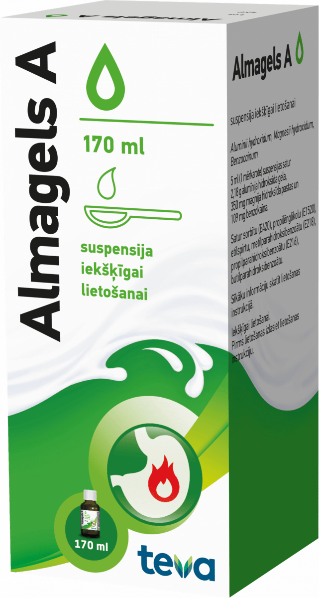 Алмагель А от боли и изжоги 170 мл