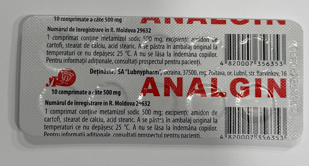 Анальгин 10 таб