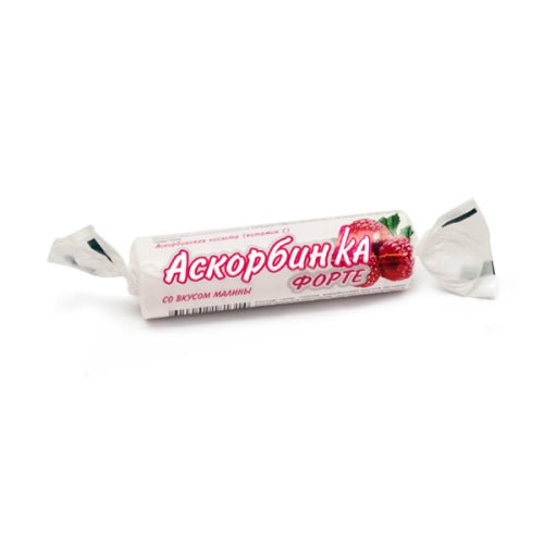 Ascorbinka Forte (Vitamin C) Raspberry 10 tab - USA Apteka