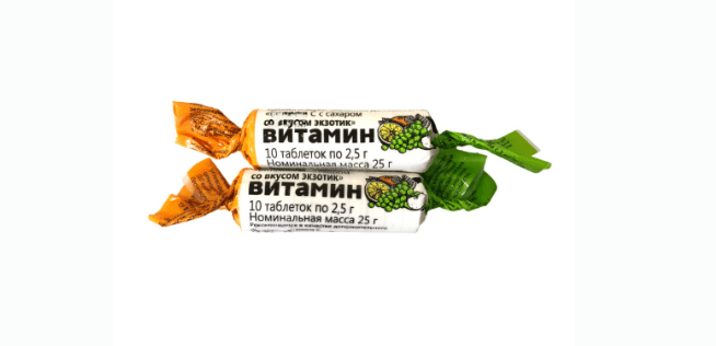 Ascorbinka (Vitamin C) Exotic 10 tabs