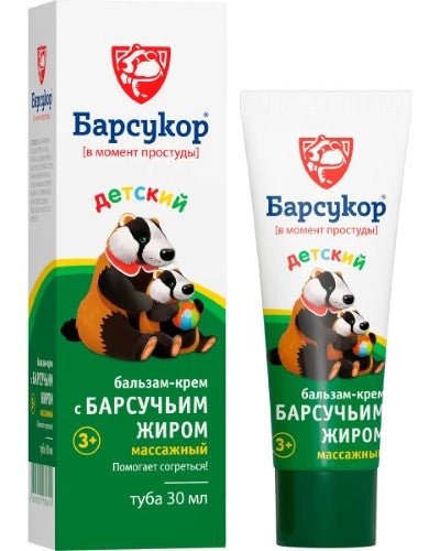 Barsukor balm-cream massage for children from 3 years 30 ml