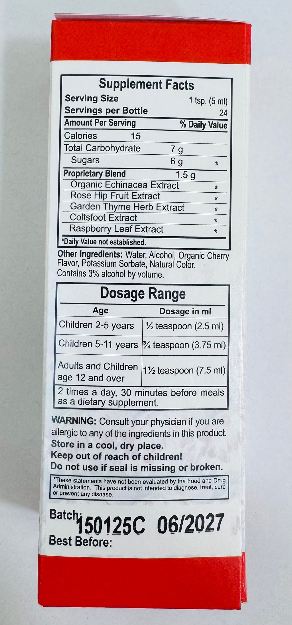 Children’s Immune Syrup Cherry 120 ml - Photo #2