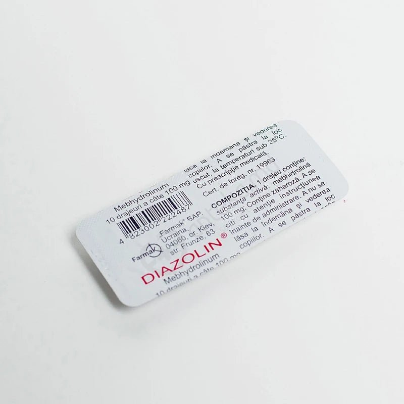 Диазолин при аллергии 10 таб