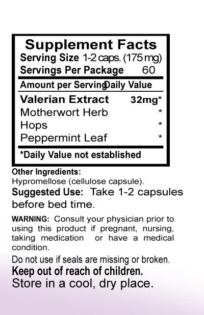 Evening Valerian 175 mg 60 caps - Photo #2