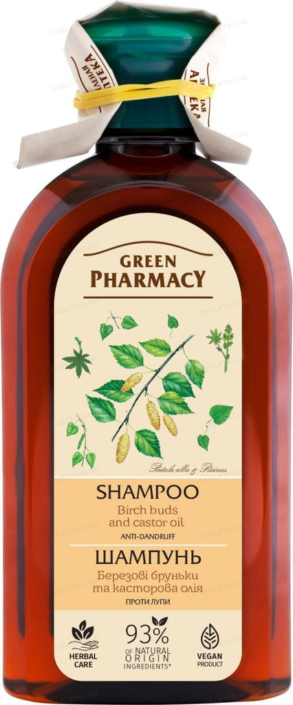 Green Pharmacy Шампунь Березові бруньки та рицинова олія проти лупи 350 мл