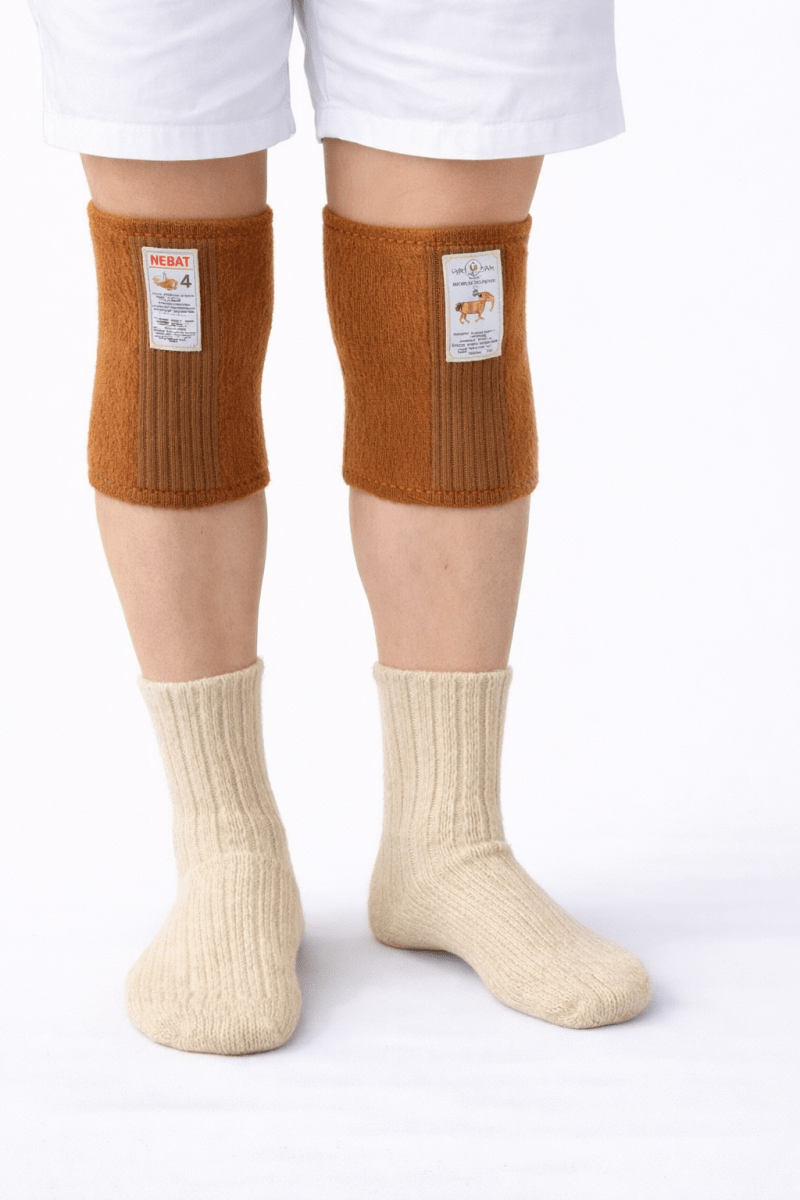 NEBAT Camel Wool Warming Knee Pads - Photo #1
