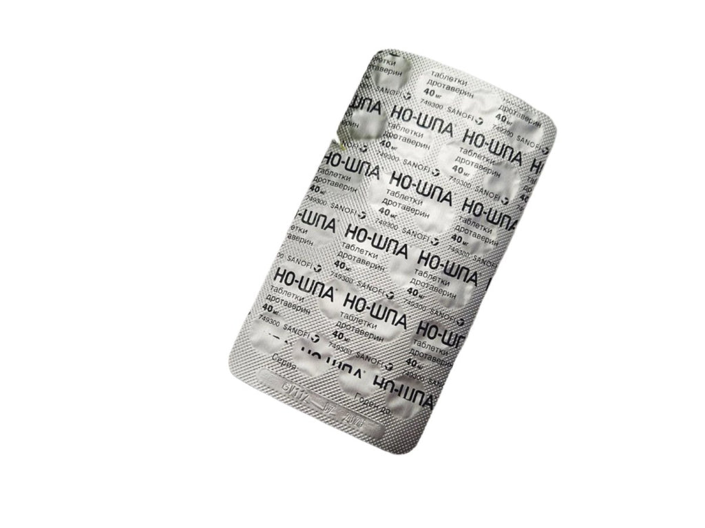 No-Shpa (No spa, No-spa, Noshpa, Nospa) 24 tabs 1 blister