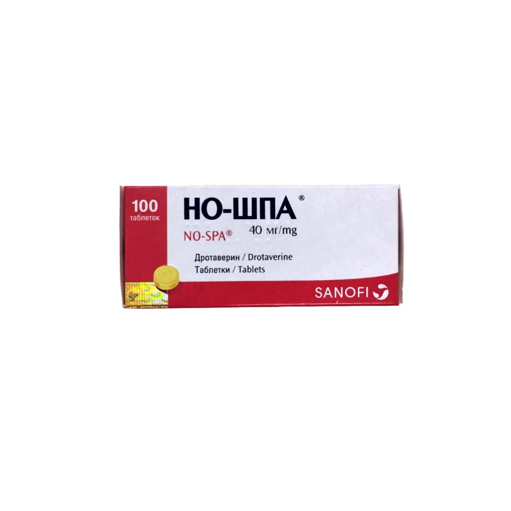 No-Spa (No spa, No-spa, Noshpa, Nospa) 40 mg 100 tabs