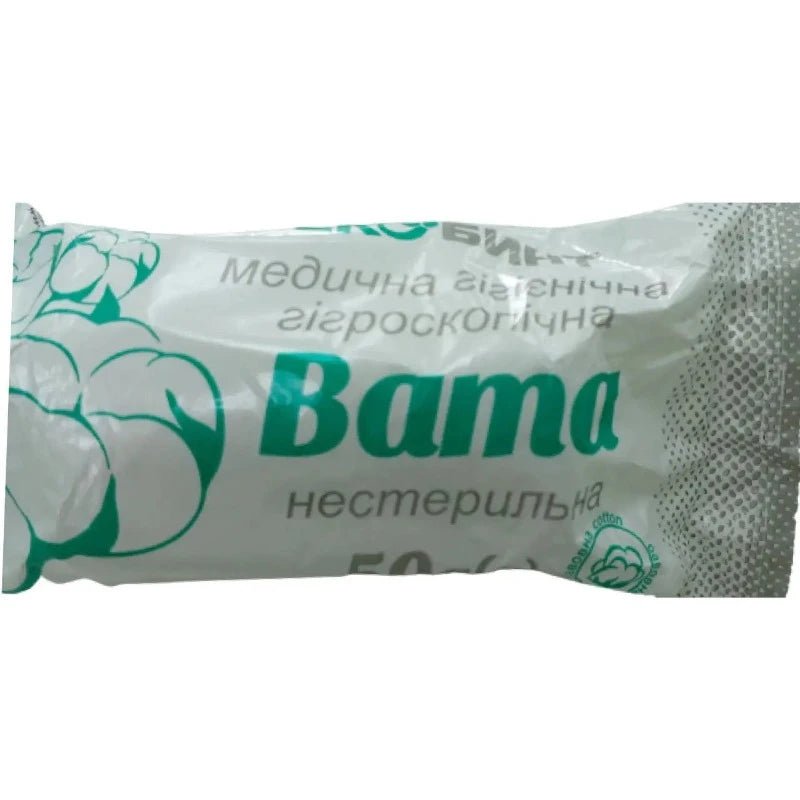 Нестерильна бавовняна вата 50 г