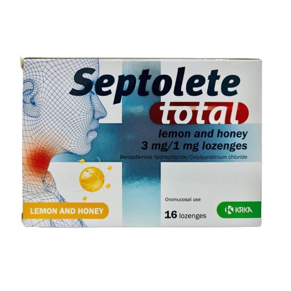 Septolete Lozenges Total Lemon and Honey 16 tab - USA Apteka