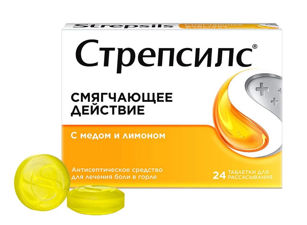 Strepsils honey-lemon 24 lozenges