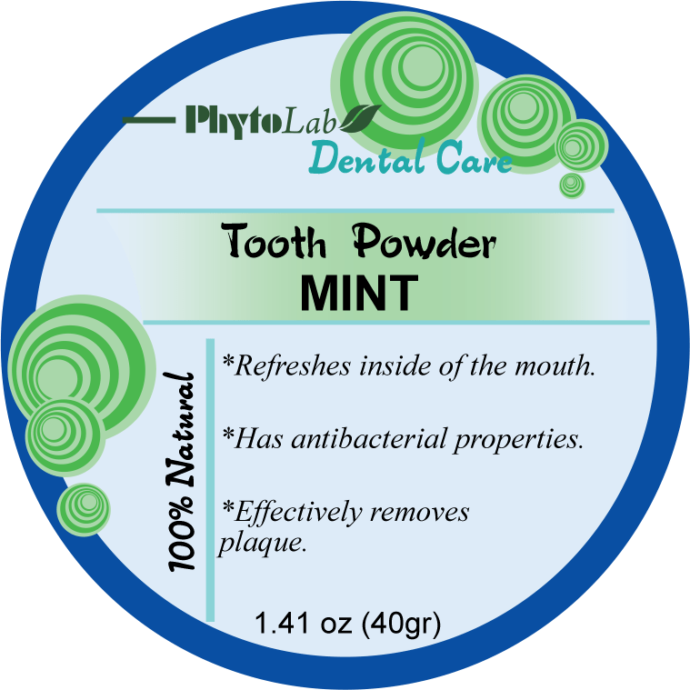 Tooth Powder Peppermint 40 gr - USA Apteka