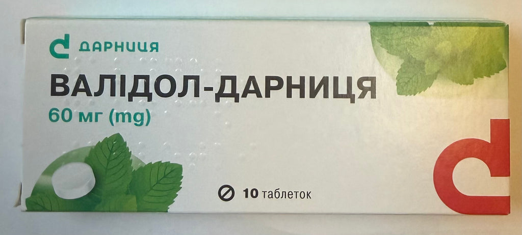 Validol with glucose 10 tabs