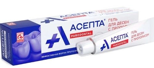 Acepta gel for gum with propolis 10 gr - Асепта гель для десен с прополисом 10 гр- USA Apteka Russian pharmacy