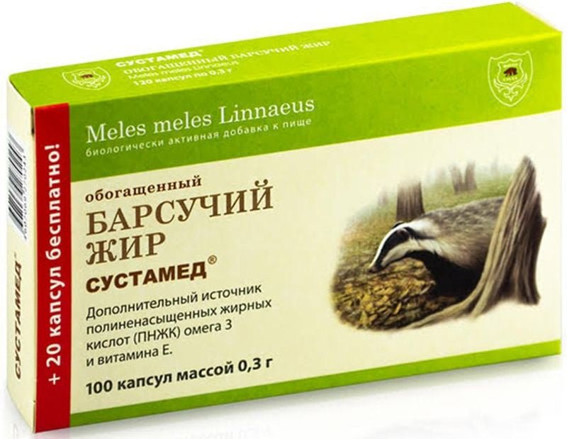 Badger fat 100+20 - Барсучий жир 100+20 - USA Apteka russian pharmacy